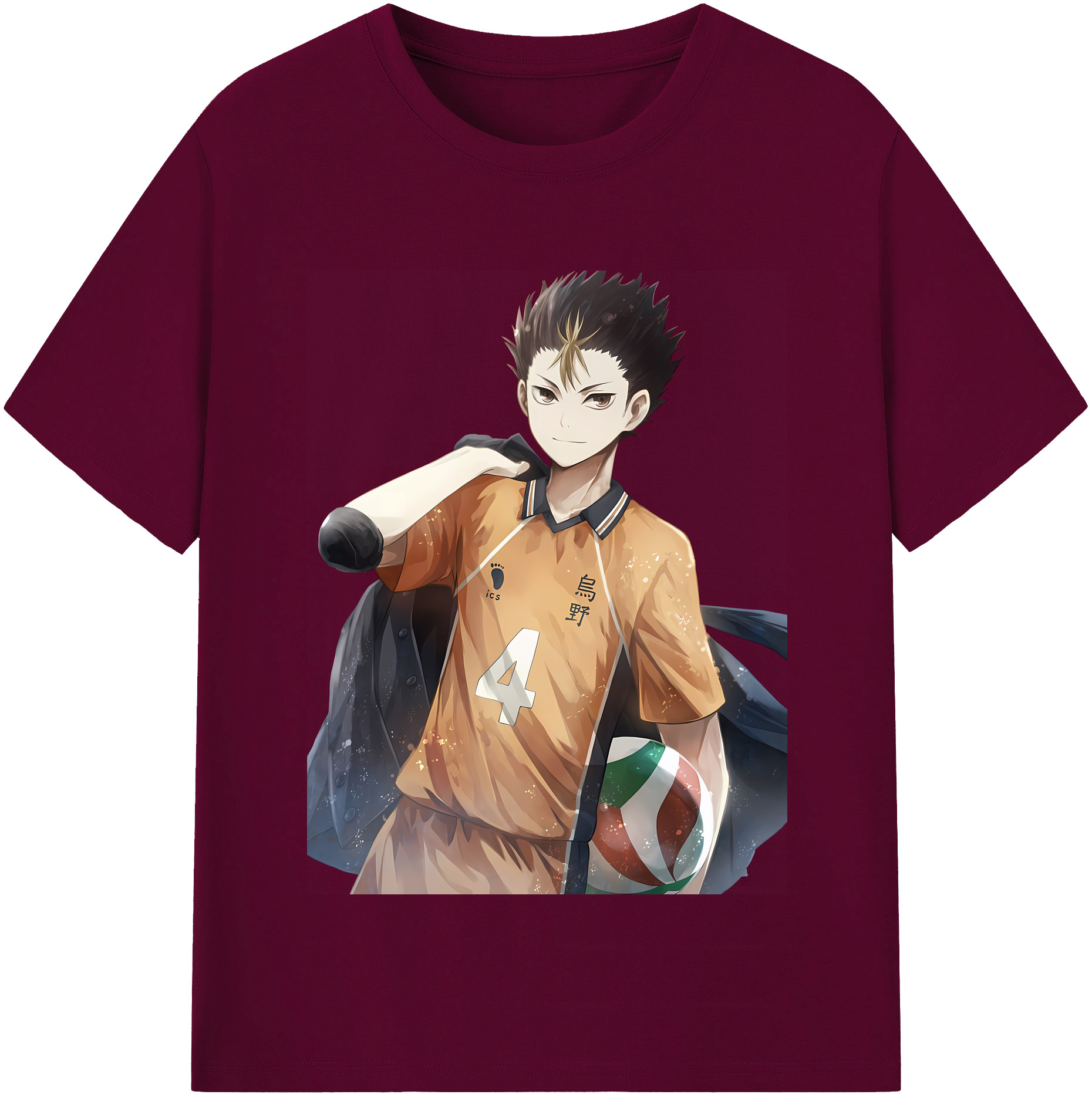 （画像用） ハイキュー!! Haikyu!! レディースカジュアルプリントTシャツ（綿100％）